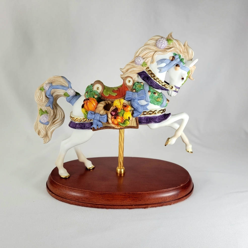 Lenox Carousel Horse 2000 Autumn Harvest Thanksgiving Fall Limited Edition